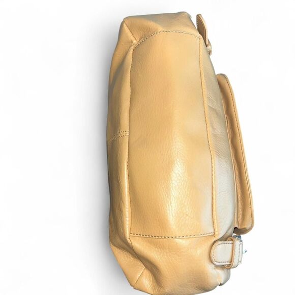 Franco Sarto camel tan leather shoulder tote - Picture 6 of 7